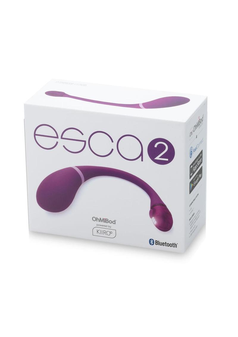 Kiiroo Ohmibod Esca2 Silicone Rechargeable Wearable Massager - Purple