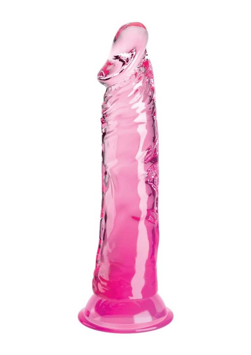 King Cock Clear Dildo - Clear/Pink - 8in