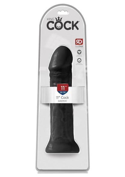 King Cock Dildo - Black - 11in