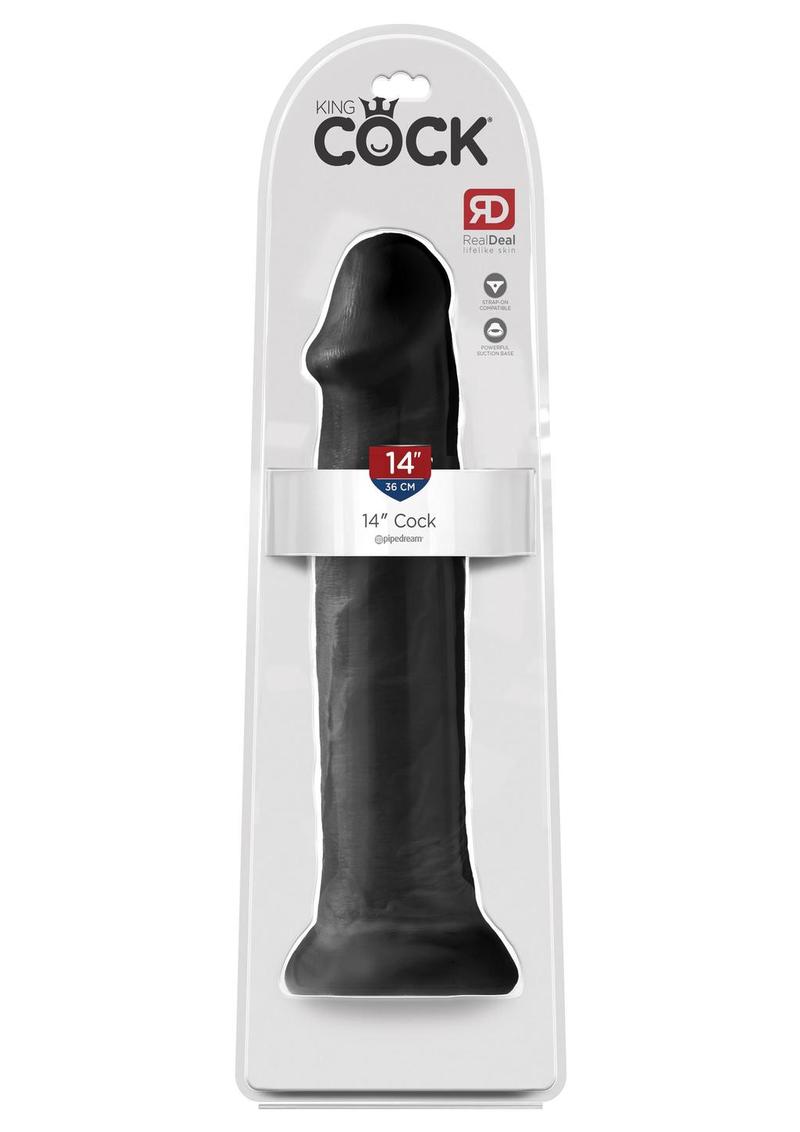 King Cock Dildo - Black - 14in