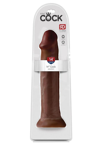 King Cock Dildo - Chocolate - 14in