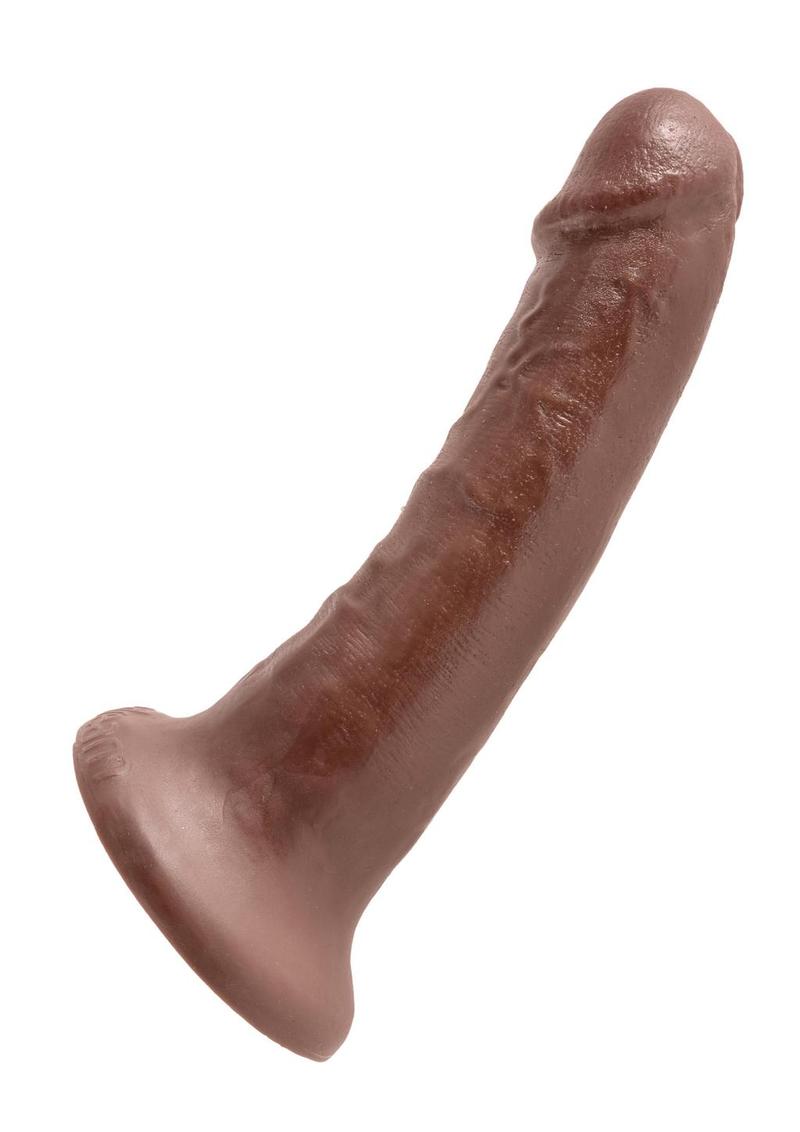 King Cock Dildo - Chocolate - 6in