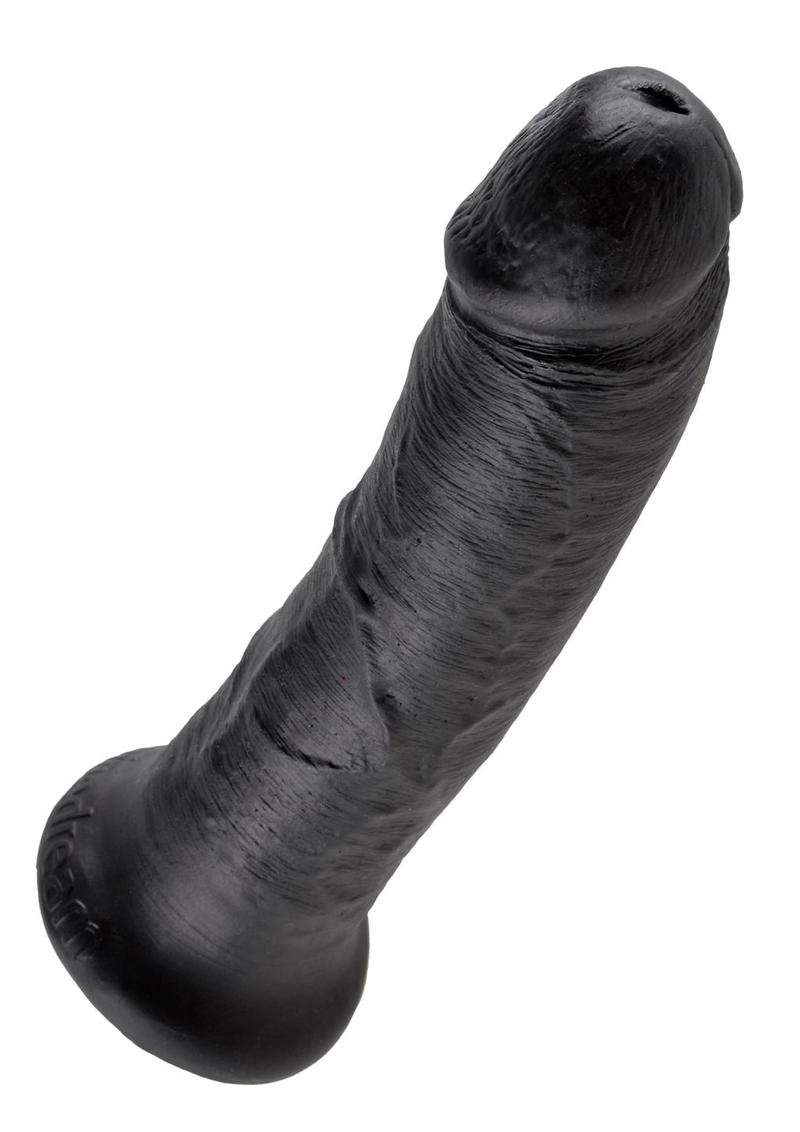 King Cock Dildo - Black/Flesh - 8in