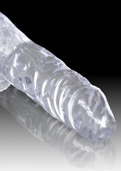 King Cock Dildo with Balls - Clear - 4in