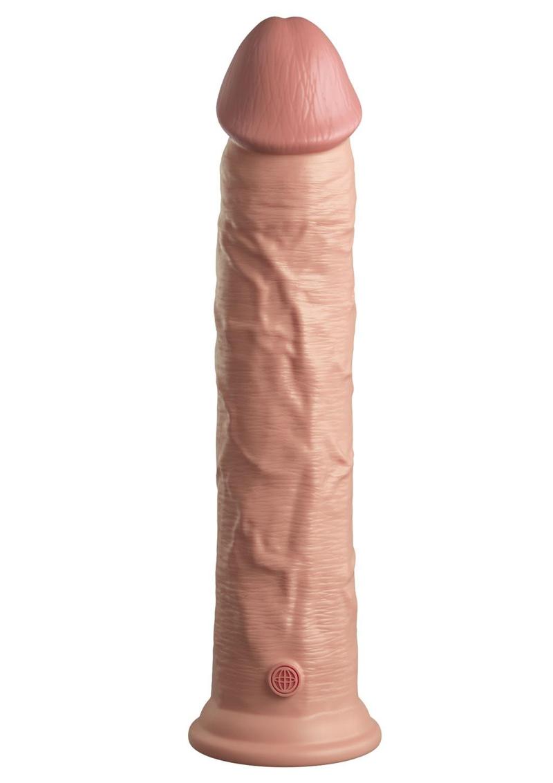 King Cock Elite Dual Density Silicone Dildo - Vanilla - 11in