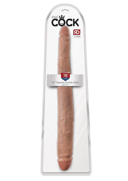 King Cock Tapered Double Dildo - Caramel/Tan - 16in