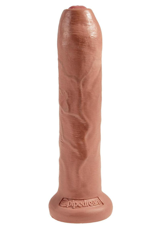 King Cock Uncut Cock Dildo - Caramel - 7in