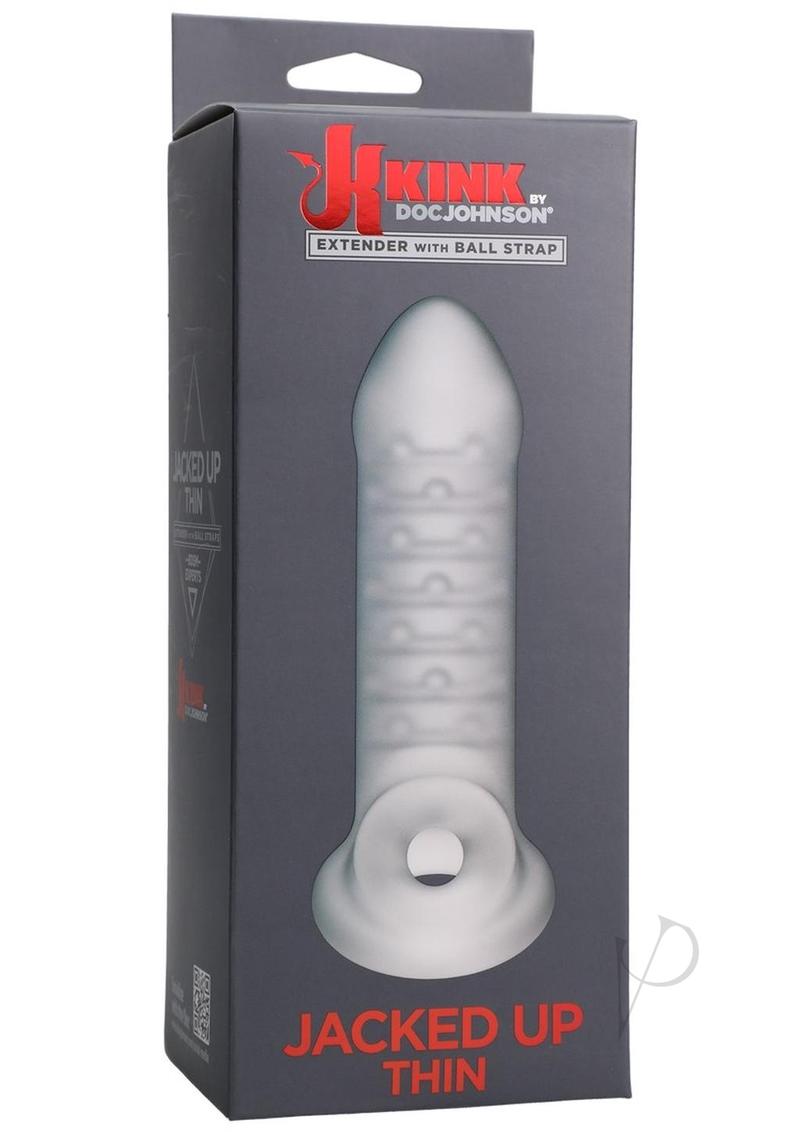 Kink Jacked Up Thin Extender with Ball Strap - Clear/Frost