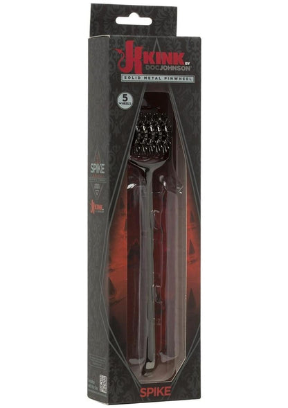 Kink Spike Solid Metal Pinwheel 5 Wheels - Black Chrome - Black/Metal