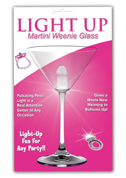 Light Up Martini Weenie Glass - Clear