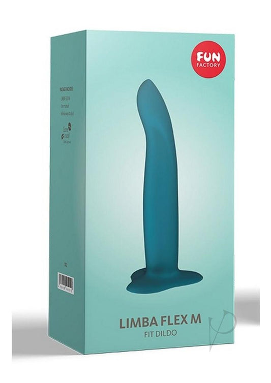 Limba M Silicone Posable Dildo with Suction Cup Base - Deep Sea - Blue