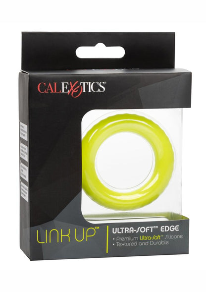 Link Up Ultra-Soft Edge Silicone Cock Ring - Yellow