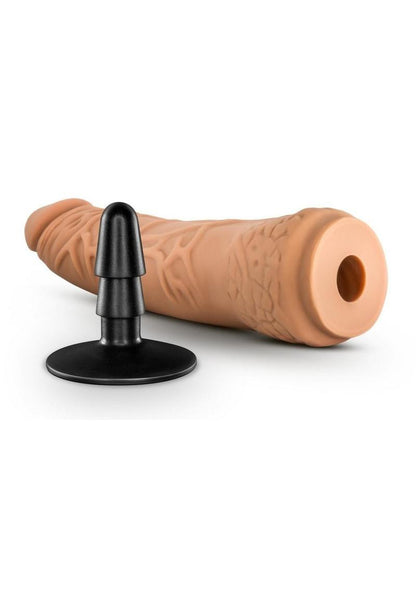 Lock On Hexanite Dildo with Suction Cup Adapter