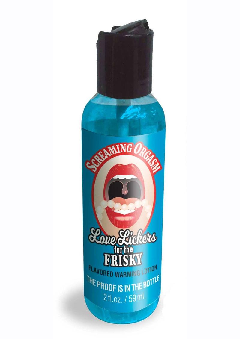 Love Lickers Raspberry Flavored Warming Massage Oil 2oz -Screamin Orgasm