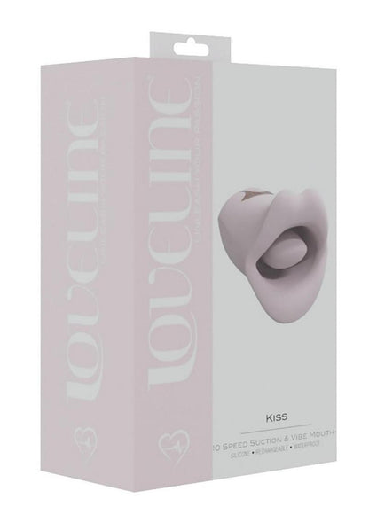 Loveline Kiss 10 Speed Silicone Rechargeable Suction and Vibrating Mouth - Pink