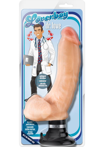 Loverboy Doctor Love Dildo with Balls - Flesh/Vanilla - 10.25in