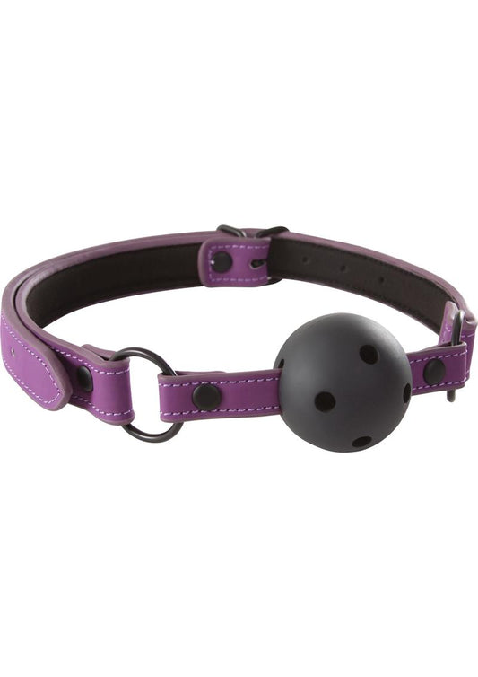 Lust Bondage Ball Gag - Black/Purple