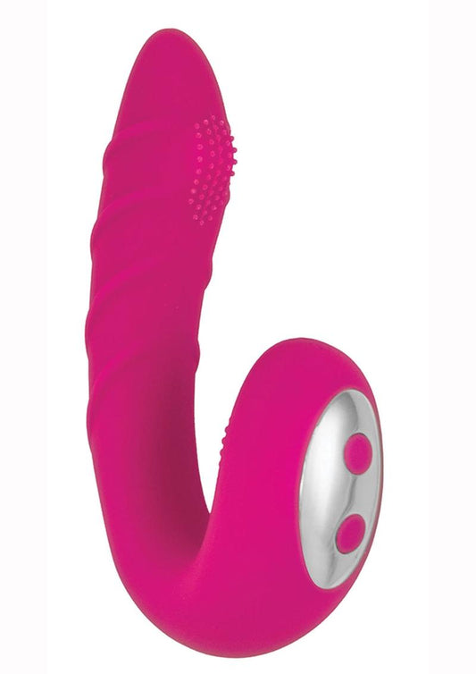 Lustful G-Spot Silicone Rechargeable Vibrator - Pink