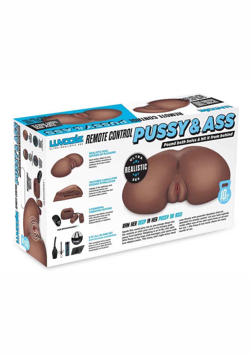 Luvdollz Remote Control Vibrating Rechargeable Masturbator - Pussy and Ass