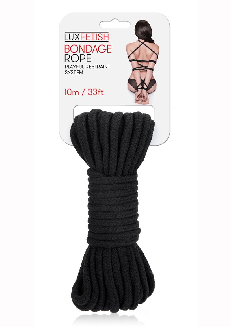 Lux Fetish Bondage Rope - Black - 10m