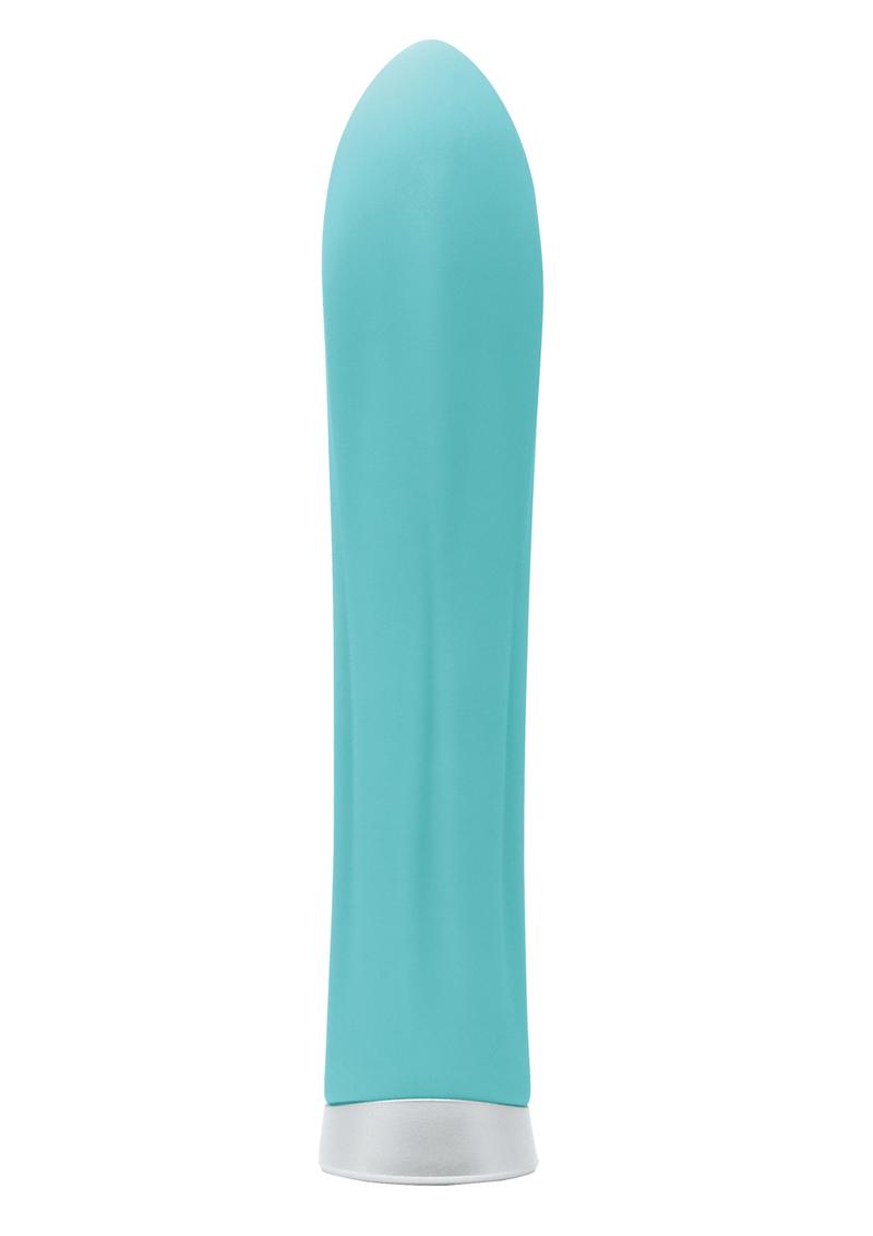 Luxe Collection Honey Rechargeable Silicone Flexible Compact Vibrator - Green/Turquoise