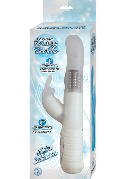 Magic Rabbit Tickler Silicone Vibrator - White