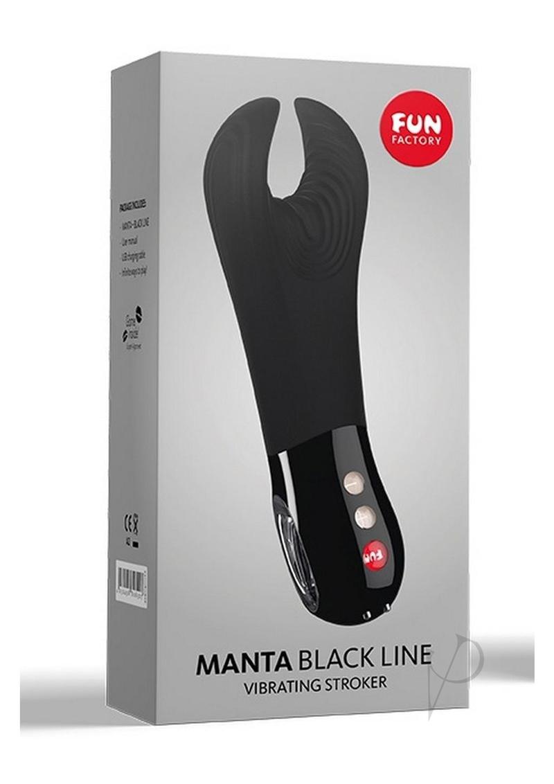 Manta Silicone Vibrating Sleeve - Black