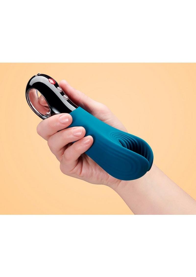 Manta Silicone Vibrating Sleeve - Deep Sea