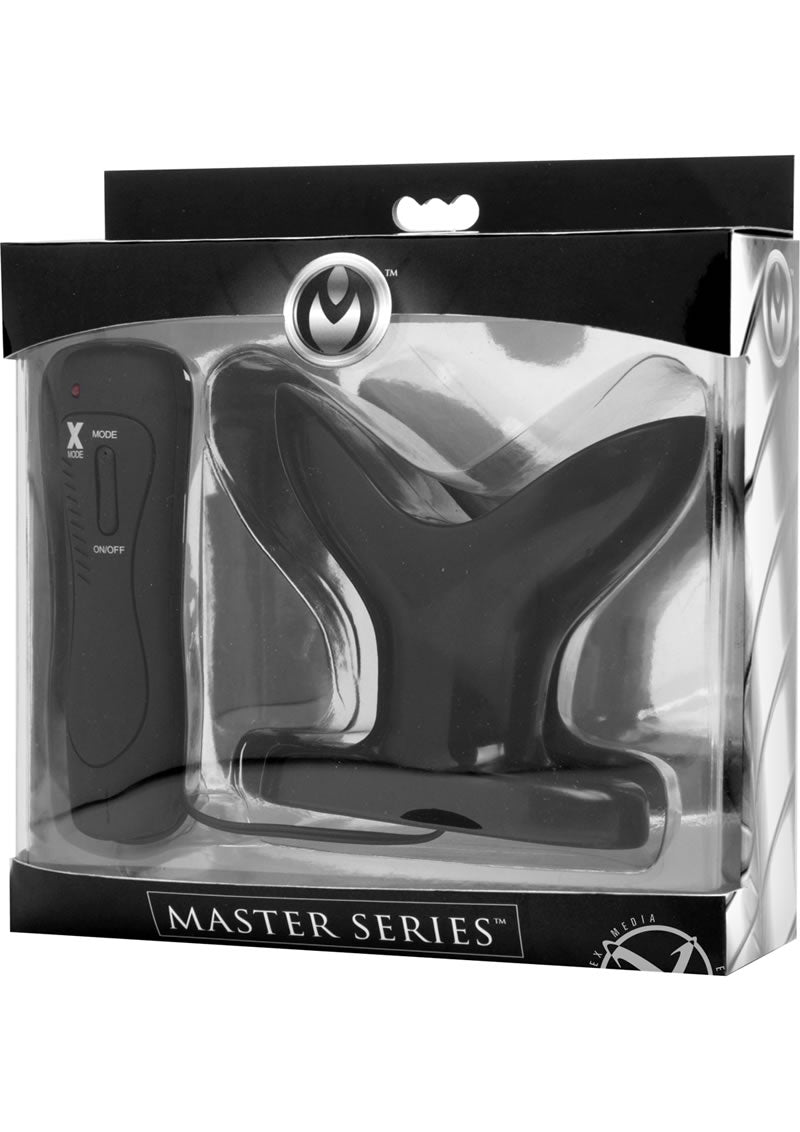 Master Series 10 Mode Ass Anchor Vibrating Anal Plug - Black