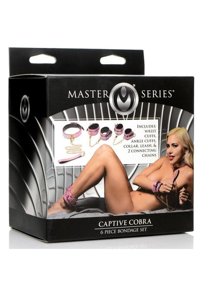 Master Series Captive Cobra Bondage - Multicolor/Pink/Rainbow - 6 Piece/Set