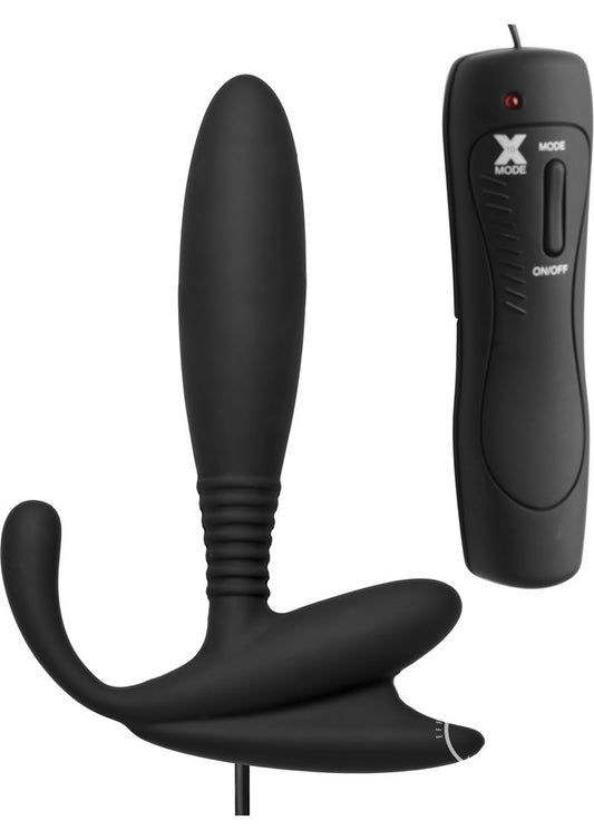 Master Series Cobra Vibrating Silicone P-Spot Massager - Black