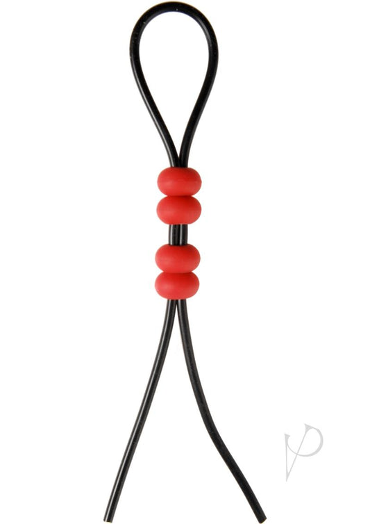 Master Series - Crimson Tied Bolo Lasso Style Adjustable Cock Ring - Red