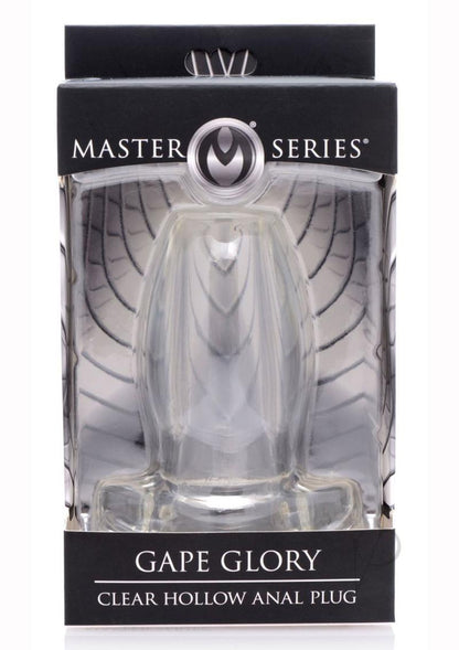 Master Series Gape Glory Clear Hollow Anal Plug - Clear - Large