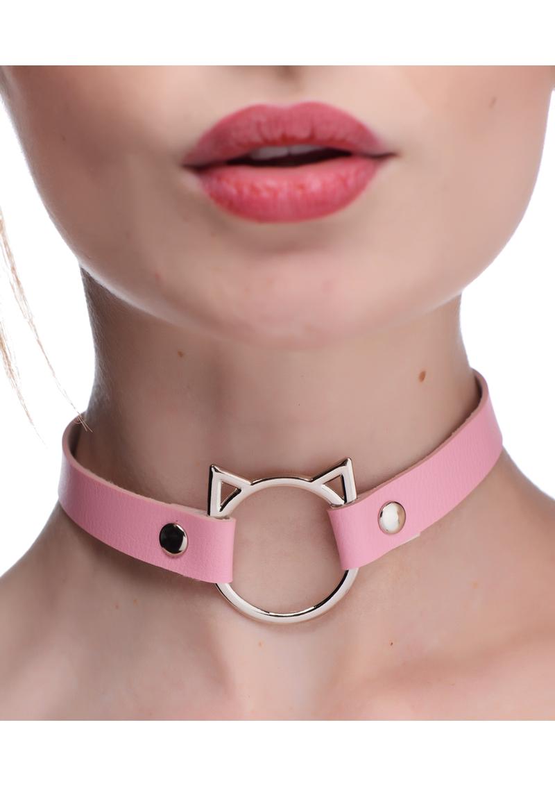 Master Series Kinky Kitty Adjustable Ring Choker Slim