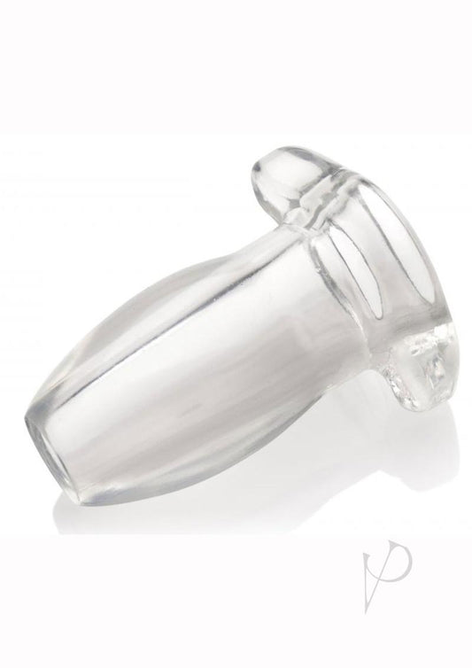 Master Series Peephole Clear Hollow Anal Plug - Clear - Small