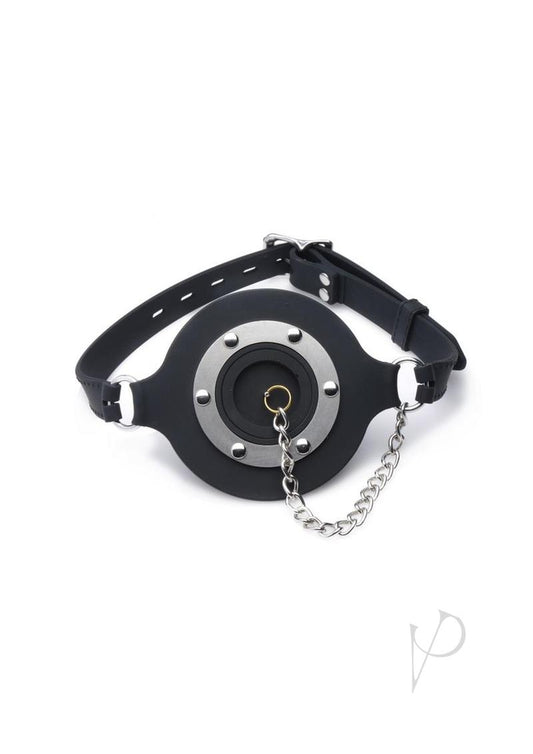 Master Series Pie Hole Silicone Feeding Gag - Black