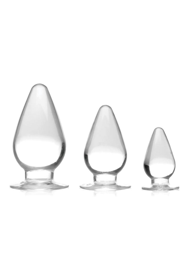 Master Series Triple Cones Anal Plug - Clear - Set