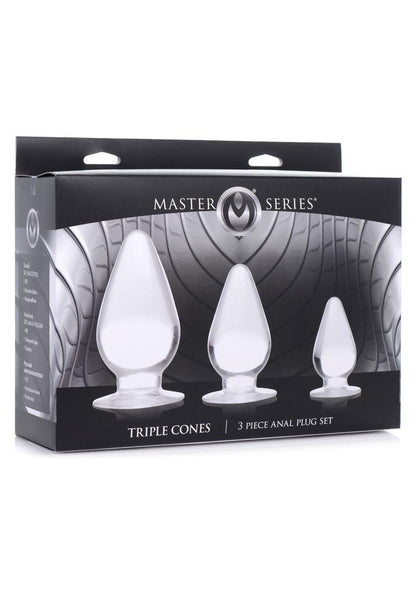 Master Series Triple Cones Anal Plug - Clear - Set