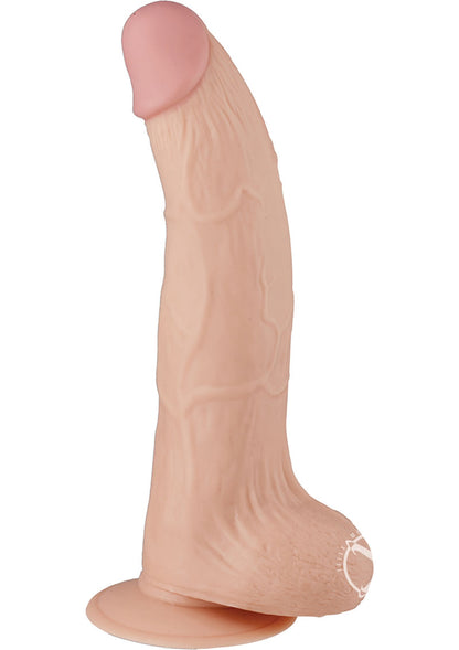 Maxx Men Curved Dildo - Flesh/Vanilla - 9in