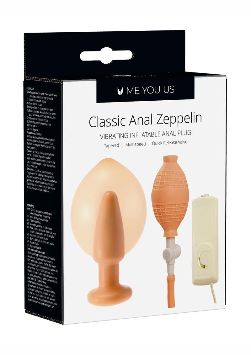 ME YOU US Classic Anal Zeppelin Vibrating Inflatable Butt Plug - Vanilla