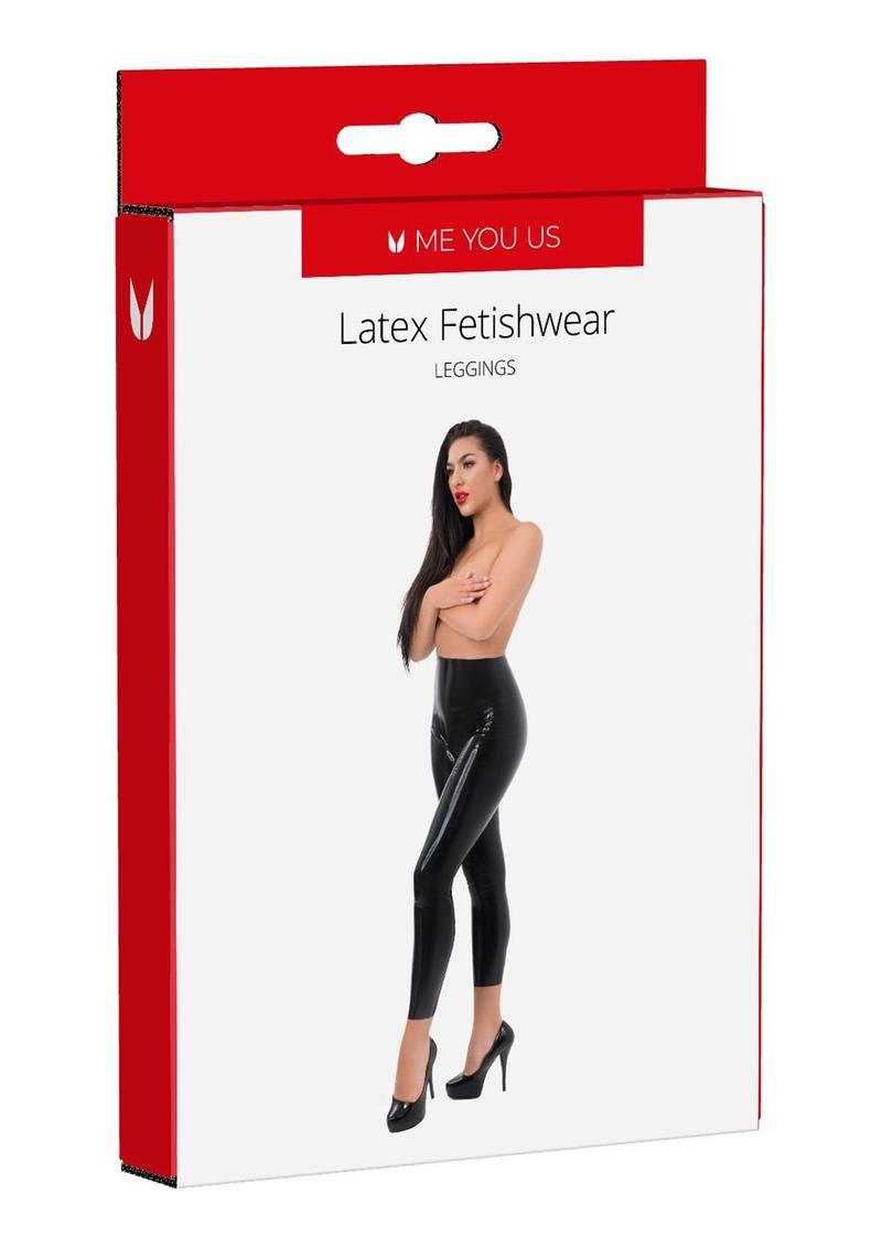 ME YOU US Latex Leggings - Black - Large