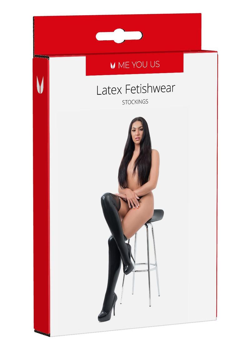 ME YOU US Latex Stockings - Black - Large