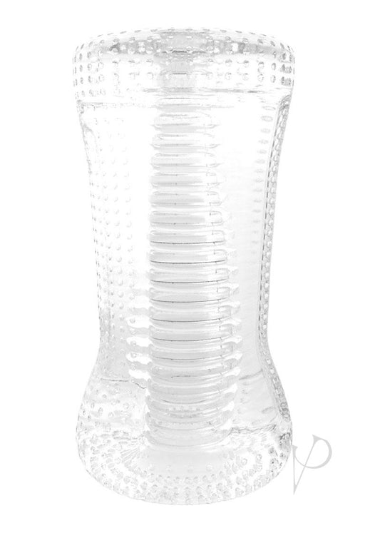 ME YOU US Ripple Dual End Stroker Masturbator - Clear