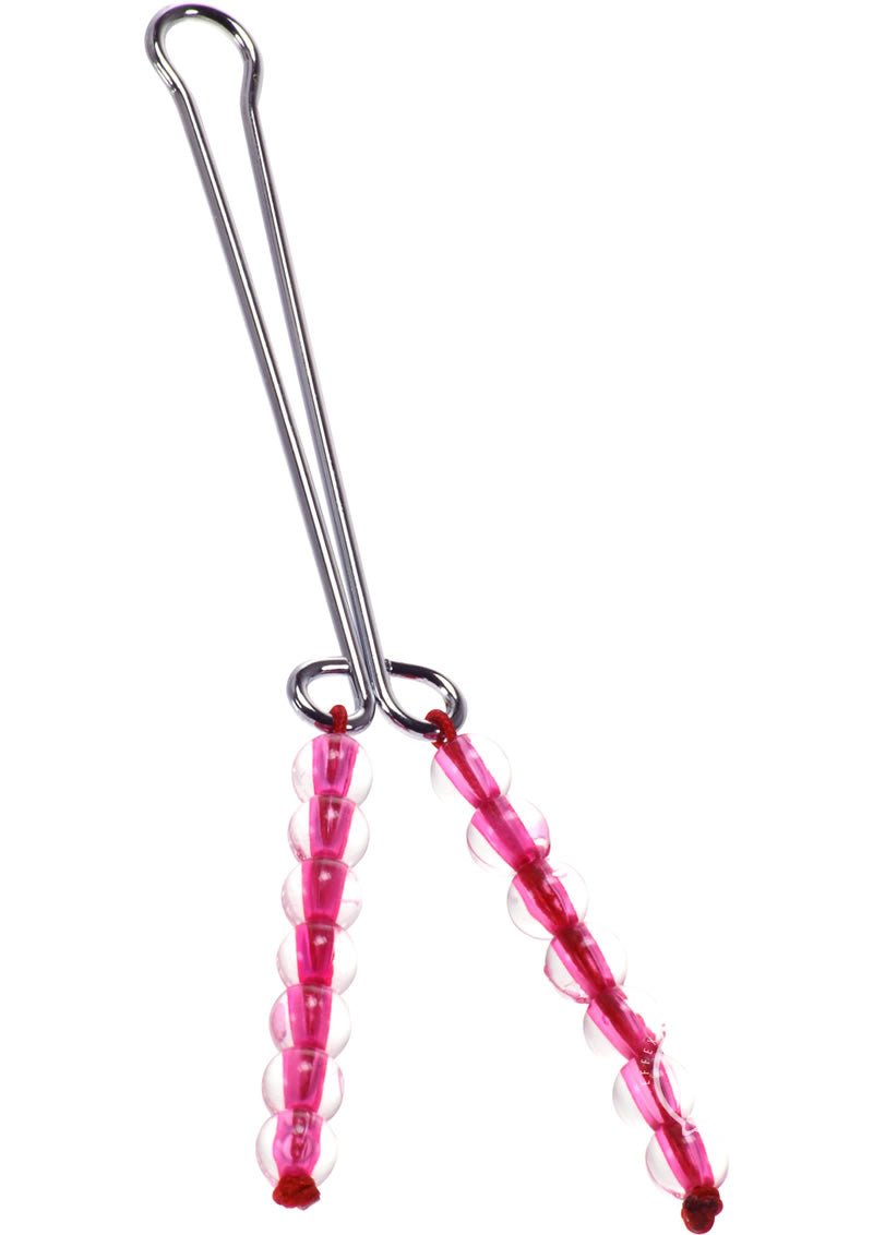 ME YOU US Squeeze and Please Beaded Body Clip - Pink/Silver