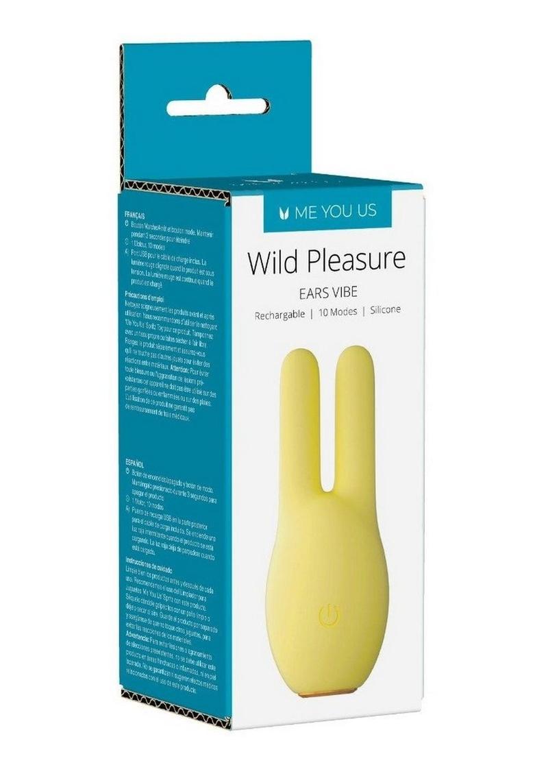 ME YOU US Wild Pleasure Ears Rechargeable Silicone Stimulator - Yellow