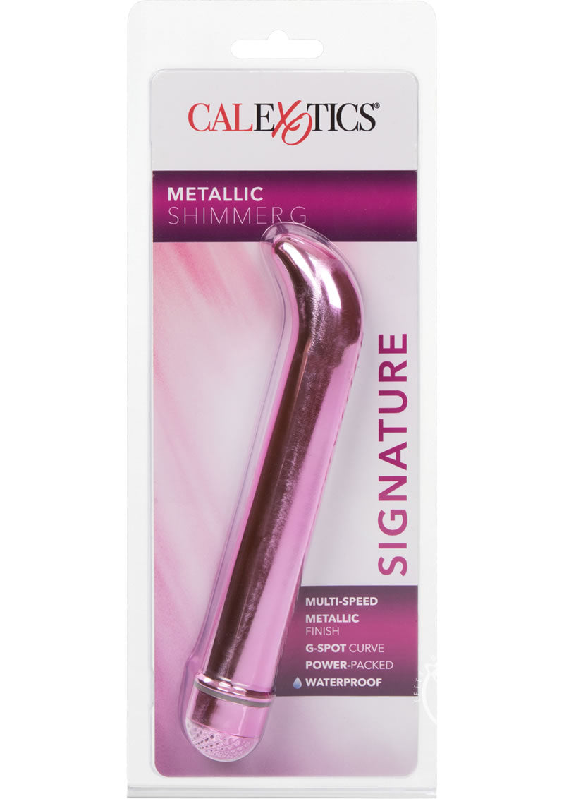 Metallic Shimmer G Vibrator - Metal/Pink