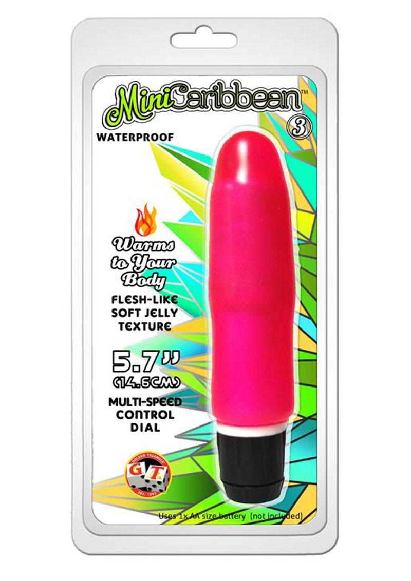 Mini Caribbean Number 3 Vibrator - Pink - 5.7in