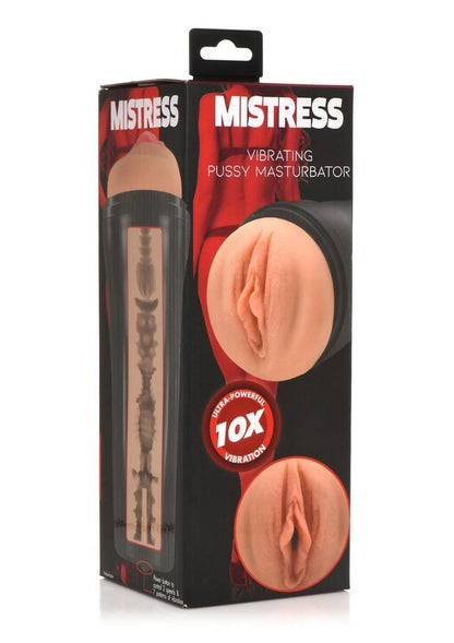 Mistress Vibrating Bioskin Pussy Masturbator - Vanilla