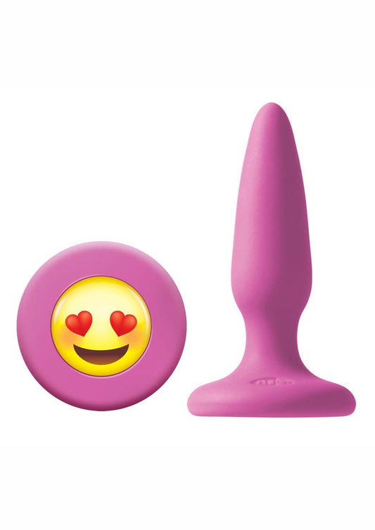 Mojis #Ily Silicone Tapered Mini Anal Plug - Pink