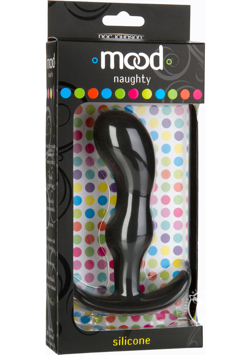 Mood Naughty 2 Silicone Anal Plug - Black - Large